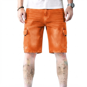 Pantalones vaqueros cortos elásticos para hombre, ropa informal de moda de alta calidad con cintura elástica, ropa masculina unisex de gran tamaño - Product Image 5