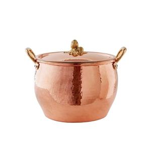 Olla de Cobre Martillado con Tapa, Asas Dobles, Utensilios de Cocina de Primera Calidad para Uso Profesional y Doméstico - Product Image 3