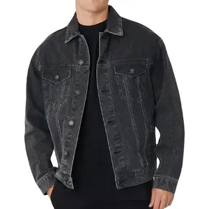 Chaqueta de mezclilla de algodón lavado con botones, estilo urbano, holgada, de nueva colección, de moda, para hombre - Product Image 5