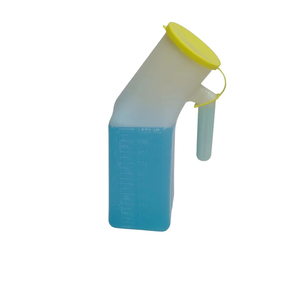 Urinoir portable moderne en plastique avec couvercle jaune et noir pour usage domestique - Product Image 4