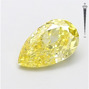 Diamante Cultivado en Laboratorio con Certificación IGI, Corte Pera Modificado de 2.23 CT, Color Amarillo Intenso Fantasía, Claridad VS2, CVD LG 795645754 para Joyería - Product Image 4