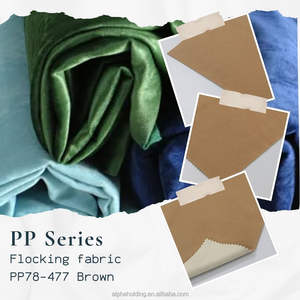 Tela de flocado Pigpell con reverso de rayón tejido de 54" x 70Y para embalaje de joyería PP78-477 Marrón - Product Image 2