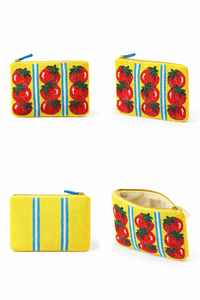 Porte-monnaie en perles fait main motif tomate pour femme, mini portefeuille de créateur, pochette mignonne à motif fruit, sac à main tendance avec chaîne de poignet pour femme - Product Image 3