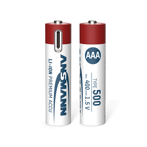 Batterie rechargeable au lithium <span class=keywords><strong>ANSMANN</strong></span> 1,5 V AAA Micro USB haute capacité 500 mAh écologique - Product Image 2