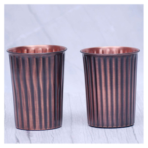 Vaso de Cobre Puro Hecho a Mano de Alta Calidad, Ecológico, Martillado, para Beber Agua, con Beneficios para la Salud Ayurvédica - Product Image 5