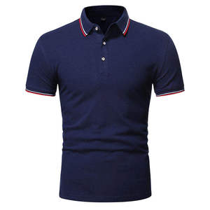 เสื้อโปโลแขนสั้นผู้ชายสำหรับฤดูร้อน ปักโลโก้ตามสั่ง แห้งเร็ว สไตล์ลำลองทันสมัยสำหรับผู้ชาย - Product Image 1