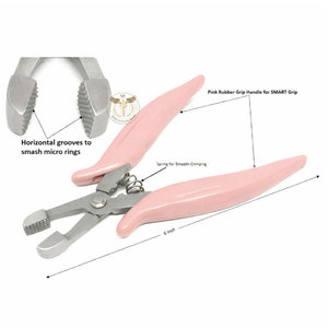 Pinzas Profesionales para Remover Extensiones de Cabello, Mango Rosa, Acero Inoxidable, Herramienta para Remover Adhesivos de Queratina, Calidad de Salón - Product Image 1