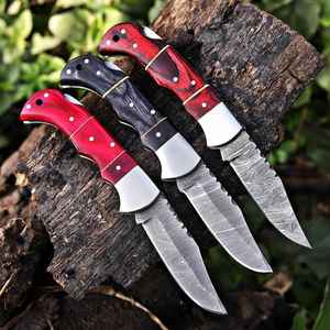 Cuchillo de Camping Plegable Personalizado de Damasco, Grabado, Estilo Único Industrial, Regalo Personalizado, Producto de Palace LLC, Precio Económico - Product Image 4