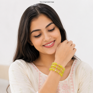Elegante Pulsera de Cuentas de Cristal Rosa para Mujer, Hecha a Mano, Elástica, Joyería de Moda, Pulsera Apilable, Regalo para Niñas, Amistad - Product Image 4