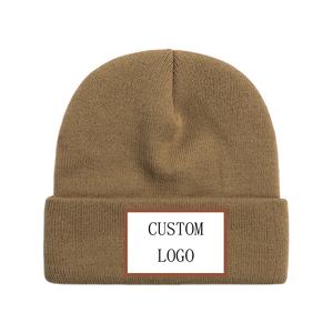 Comprar gorro de piel personalizado gorros de punto gorro de color personalizado gorros de punto cálido gorro para Mujeres Hombres unisex 2025 - Product Image 1