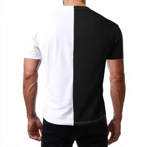 Camisetas personalizadas de algodón de dos tonos para hombre, camisetas casuales lisas de alta calidad, camisetas personalizadas, camisetas en blanco. - Product Image 2