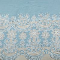 Tissu en Chiffon Brodé de Haute Qualité, Doux, Poids Moyen, Coton, Broderie Florale, Respirant, Écologique, pour Sacs à Main Femme