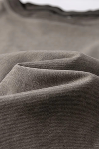 Camiseta Oversize Vintage Lavada para Hombre, 40% Algodón, 40% Bambú, 20% Poliéster, Cuello Redondo, Corte Holgado, Hombros Caídos, Satinada y Transpirable - Product Image 4