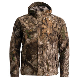 Chaqueta de Caza Ligera de Lona para Hombre, Diseño con Capucha y Cierre Frontal Completo, Bolsillos Laterales, Ajustable y Transpirable para Exteriores - Product Image 1