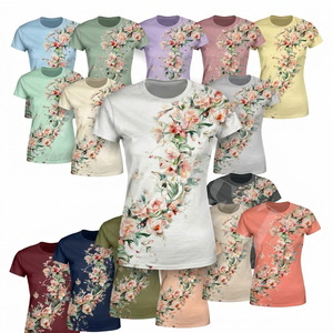Camisetas de Yoga de Manga Corta Sublimadas con Diseño Personalizado al por Mayor a Precio Económico, Estilo Personalizado, Secado Rápido, Transpirables, OEM - Product Image 1