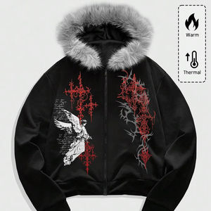 Sudadera con capucha extragrande para hombre, con estampado DTG, estilo streetwear, para uso casual, moda moderna, precio económico, precio al por mayor. - Product Image 1