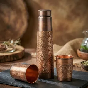 Botella de Cobre de Primera Calidad para Viajes, Gimnasio, Oficina, Actividades al Aire Libre e Hidratación Diaria, Disponible a Precio de Mayoreo - Product Image 1