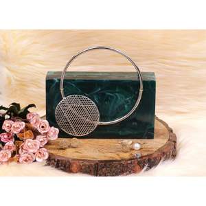 Bolso de Mano de Resina de Lujo Hecho a Mano para Mujer, Bolso de Noche para Fiestas, Vajilla y Decoración - Product Image 5