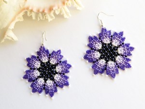 Pendientes de Lavanda con Cuentas, Hechos a Mano, Estilo Bohemio Chic, Elegantes, con Detalles de Perlas, Joyería de Moda de Estilo Clásico - Product Image 6