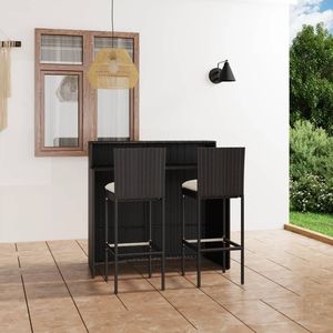 Ensemble de bar de jardin noir - Product Image 1
