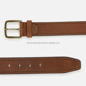 Arnés natural de ganancia completa de estilo casual Cinturón de cuero marrón para hombres con hebilla de latón duradera tamaños personalizados disponibles - Product Image 6