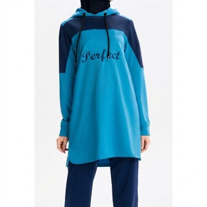 Women Modest Activewear Tracksuit Islamic Fitness Suit Long Sleeve Jogger Pants Breathable Casual Sportswear OEM Factory - Product Image 2