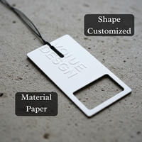 Étiquettes suspendues en papier kraft écologique / Étiquettes de mode durables / Emballage cadeau pour vêtements Vente en gros personnalisable Unisexe Personnalisé