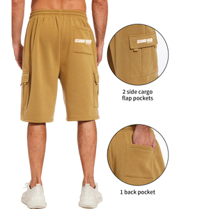 Shorts en molleton de coton pour homme, look élégant, pas cher, personnalisés, nouveau design, tissu doux au toucher, 100% coton. - Product Image 2