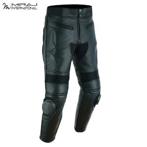 Traje de seguridad para motocicleta de color negro sólido y resistente, a un precio razonable, el producto más nuevo, trajes de cuero para motocicleta para hombre - Product Image 5