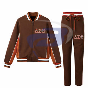 Survêtement personnalisé Delta Sigma Theta DST Sorority avec fermeture éclair, ensemble de jogging d'hiver avec lettres grecques - Product Image 2