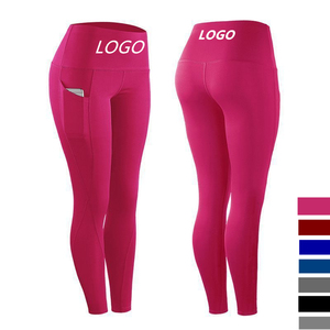 Leggings de Yoga de Cintura Alta Joyyoung con Bolsillos Laterales, Logotipo Personalizado, Secado Rápido, Spandex/Nylon, Levanta Glúteos, para Mujer, Fitness, Running - Product Image 1