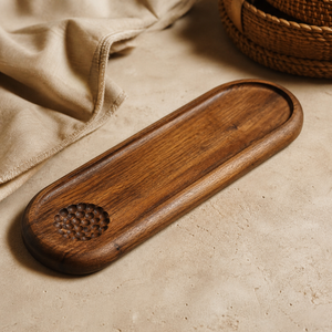 Wooden Serving Tray with Metal Bowls | Ramadan Eid Dates Serving Platter Handmade Kitchenware Dinnerware Tray <b>Gift</b> Islamic Home - Product Image 2