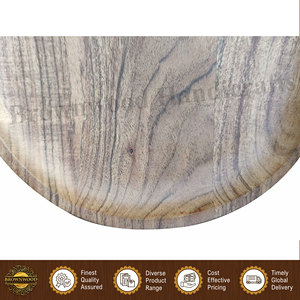 Fournisseur leader vendant des assiettes en bois d'acacia massif faites à la main de qualité supérieure, 9x9 pouces, 15 mm d'épaisseur, écologiques et naturelles. - Product Image 5