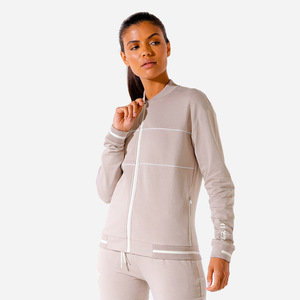 Women 2-Piece Lightweight Cotton Tracksuit <b>Zip</b> <b>up</b> <b>Jacket</b> & Jogger Pants Casual Sportswear Set for Gym Travel - Product Image 5