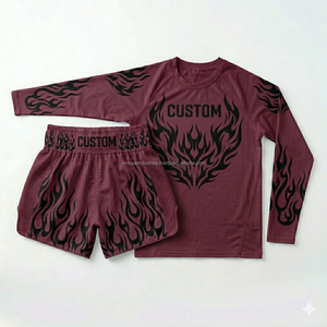 Conjunto de Shorts y Rashguard de Muay Thai con Impresión Personalizada, Venta al Por Mayor, Ropa Deportiva de MMA y Boxeo, Proveedor ODM - Product Image 4