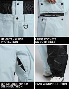 Pantalon de ski et de snowboard imperméable et isolé, coupe ample, chaud et coupe-vent pour homme et femme - Product Image 2