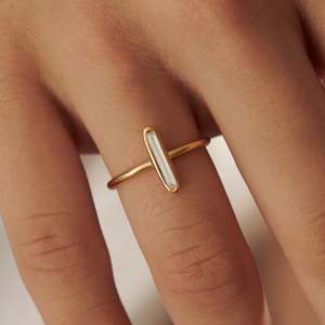 Women's 14k solid Gold Baguette Cut <b>Diamond</b> <b>Ring</b> Minimalist Style IGI Certified Engagement <b>Ring</b> - Product Image 4
