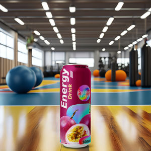 Bebida Energética Sin Azúcar de Marca Privada con Ginseng y Taurina, Baja en Carbohidratos, para Mejorar el Rendimiento, Sabor Natural a Fruta de Ginseng, 250 ml, en Lata de Aluminio - Product Image 1