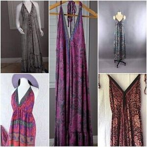 Vestido de Seda Estilo Boho Hippie – Elegante Vestido Maxi Estampado con Corte Holgado y Diseño Fluido para Mujer - Product Image 4