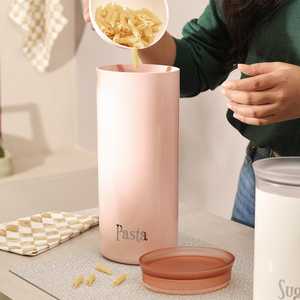 Pot de rangement en métal sophistiqué avec couvercle pour l'organisation contemporaine de la cuisine et la décoration intérieure haut de gamme - Product Image 5