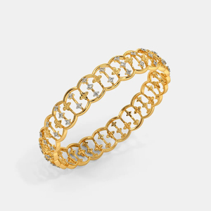 Pulsera de Oro con Diamantes Cultivados en Laboratorio BEZELIS, Estilo Antiguo Ornamentado, Corte Brillante Redondo, Lujosa para Mujer - Product Image 1