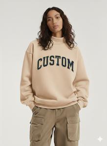 Sweat-shirt à col montant professionnel de haute qualité pour femme, en polyester/coton, léger, personnalisable avec impression sur le devant - Product Image 2