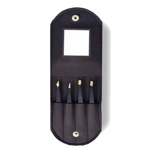 Kit de Pinzas para Cejas con Estuche de Cuero, Empaque Personalizado, Belleza Profesional, Logotipo Personalizado, Ecológico, Reutilizable, Acero Inoxidable - Product Image 6