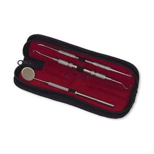 Kit de Diagnóstico Dental de 3 Piezas con Estuche Blando, Espejo, Sonda y Pinzas de Acero Inoxidable para Uso en Clínicas Portátiles, Servicio OEM - Product Image 2