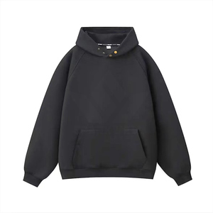 Sudadera con Capucha Negra para Hombre, Corte Regular, Felpa Francesa, Estilo Casual, Diseño con Bolsillo Frontal con Estampado de Camuflaje, Otoño, 100% Algodón - Product Image 3