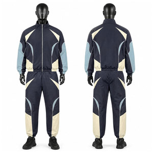 Trending Heavyweight Eco-Friendly Windbreaker Tracksuit Custom Logo Sublimation Printing Regular <b>Two</b> <b>Piece</b> Jacket Trouser <b>Set</b> - Product Image 1