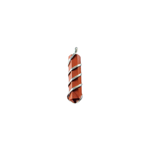 Pendentif crayon hexagonal en jaspe rouge pour anniversaire - Product Image 1