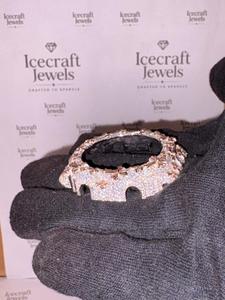 High End Moissanite <b>Watch</b> <b>Case</b> Diamond Full Pave Cross Pattern Iced Out Housing - Product Image 5