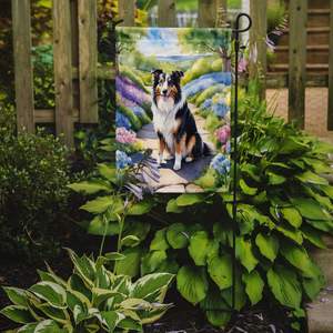 Drapeau multicolore Collie Spring Path Garden Banner Artistic Yard Banner for Patio & Flower Beds Drapeau décoratif pour boîte aux lettres - Product Image 2