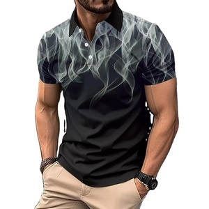 Camiseta Casual de Lona 100% Algodón para Hombre, Nueva Colección 2025, Impresión Digital 3D, Sólida, Transpirable, Manga Corta - Product Image 1